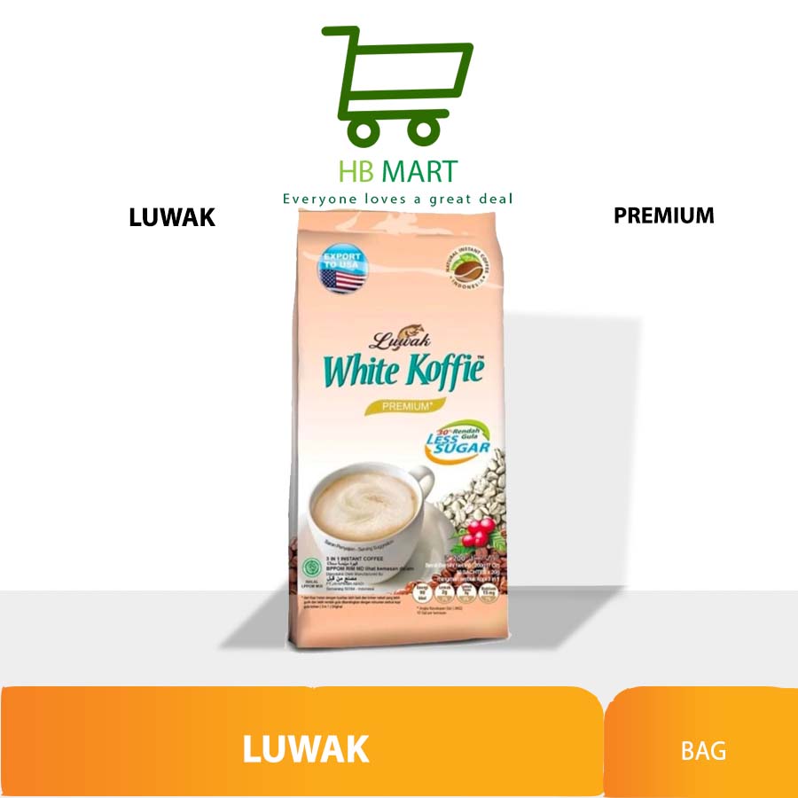 Luwak White Coffee Less Sugar Sachet X Gr Lazada Indonesia