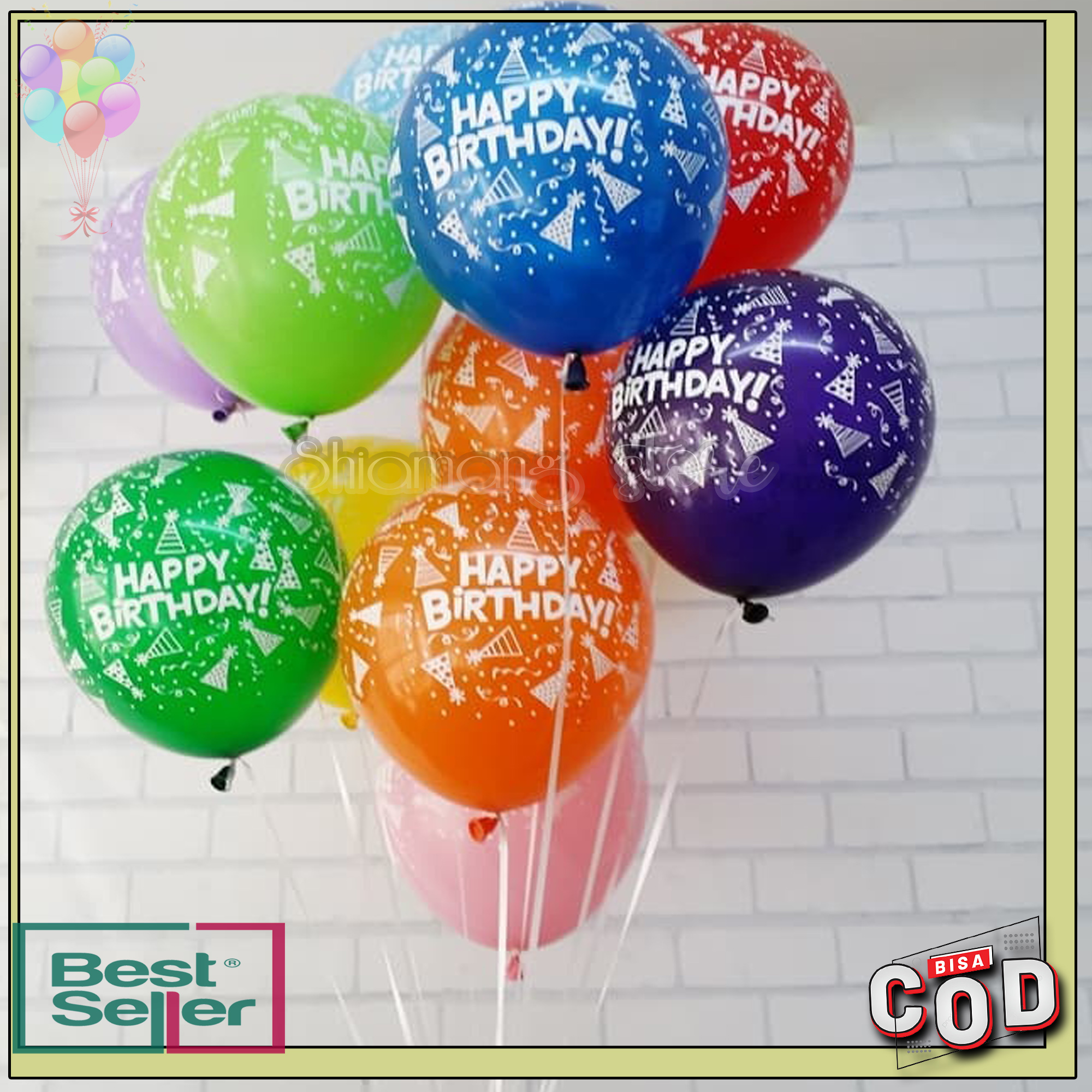 Balon Tiup Tulisan Happy Birthday Pcs Biji Balon Totol Atau Balon