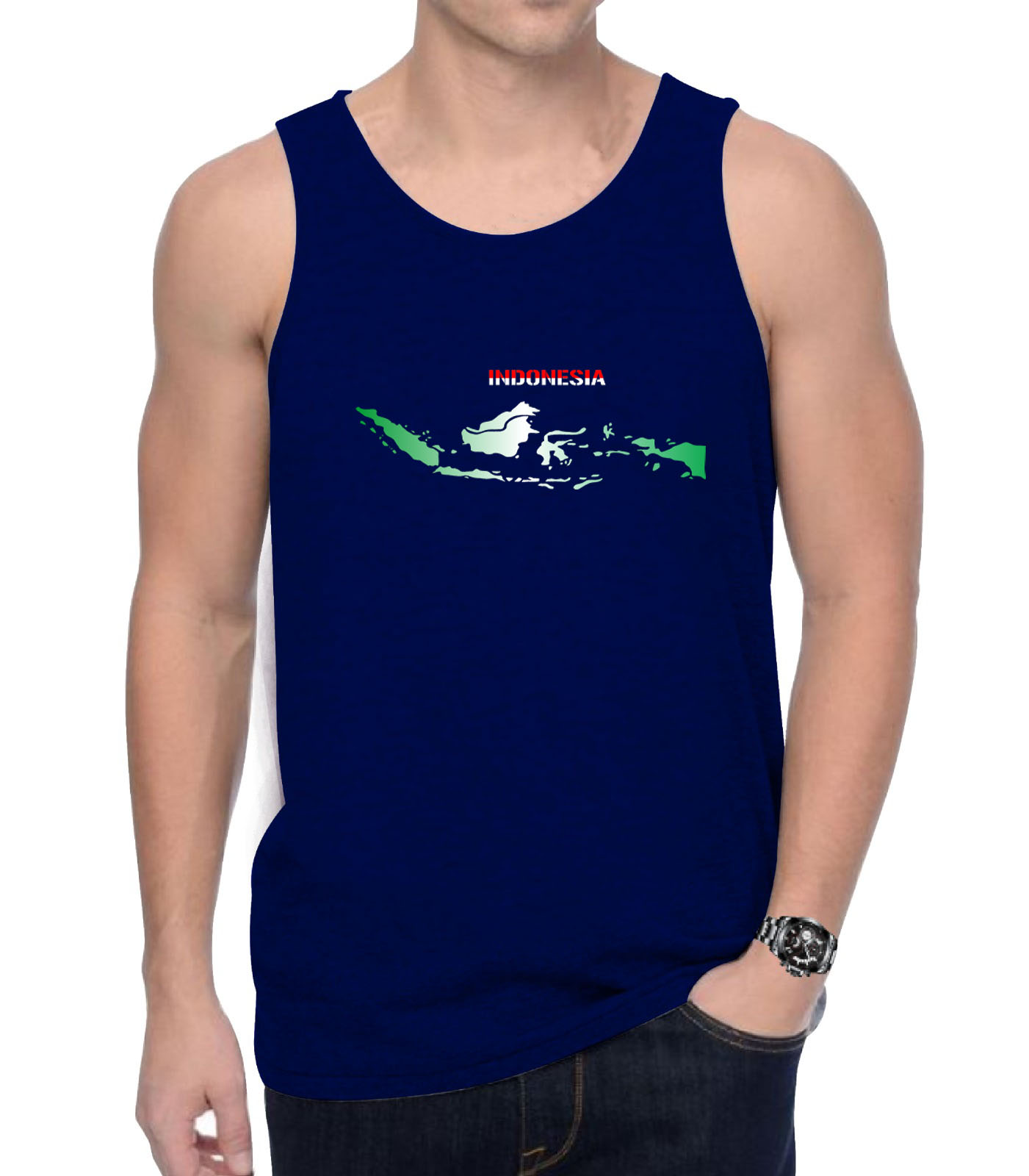 SINGLET PRIA DTF PETA KAOS TANPA LENGAN KAOS DALAM PRIA SINGLET