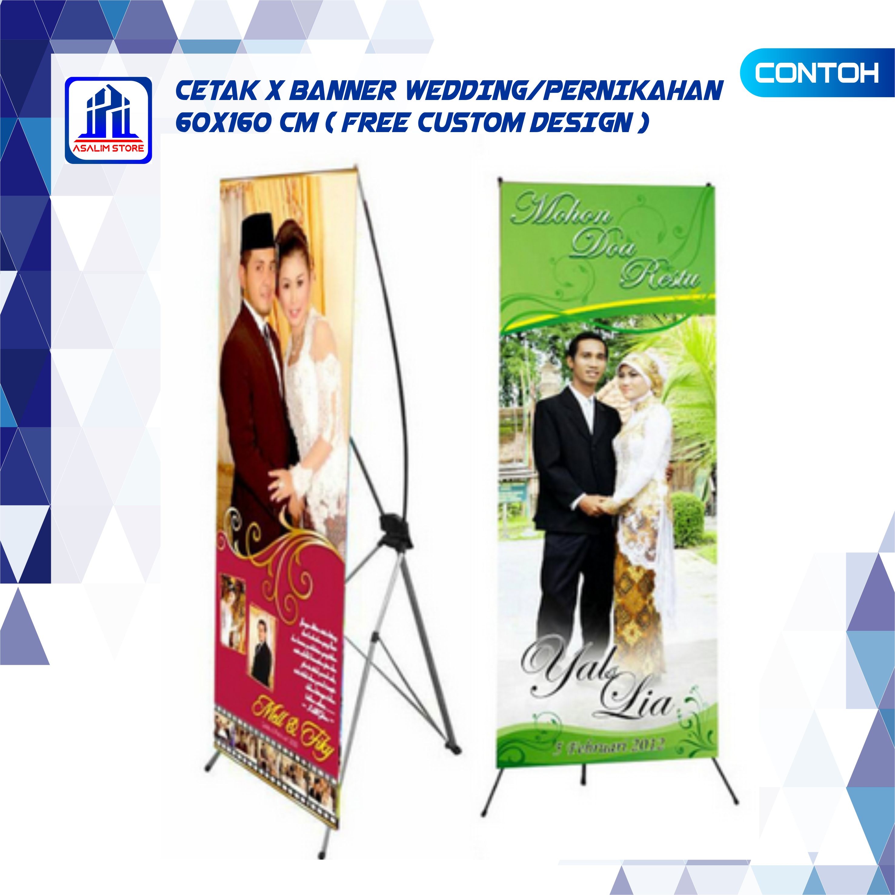 Ctak Banner Spanduk Backdrop X Banner Wedding Pernikahan X Cm