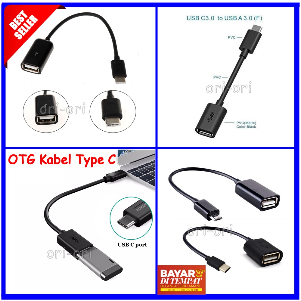 Kabel Otg Type C Flashdisk Ke Hp Android Universal Oo Lazada Indonesia