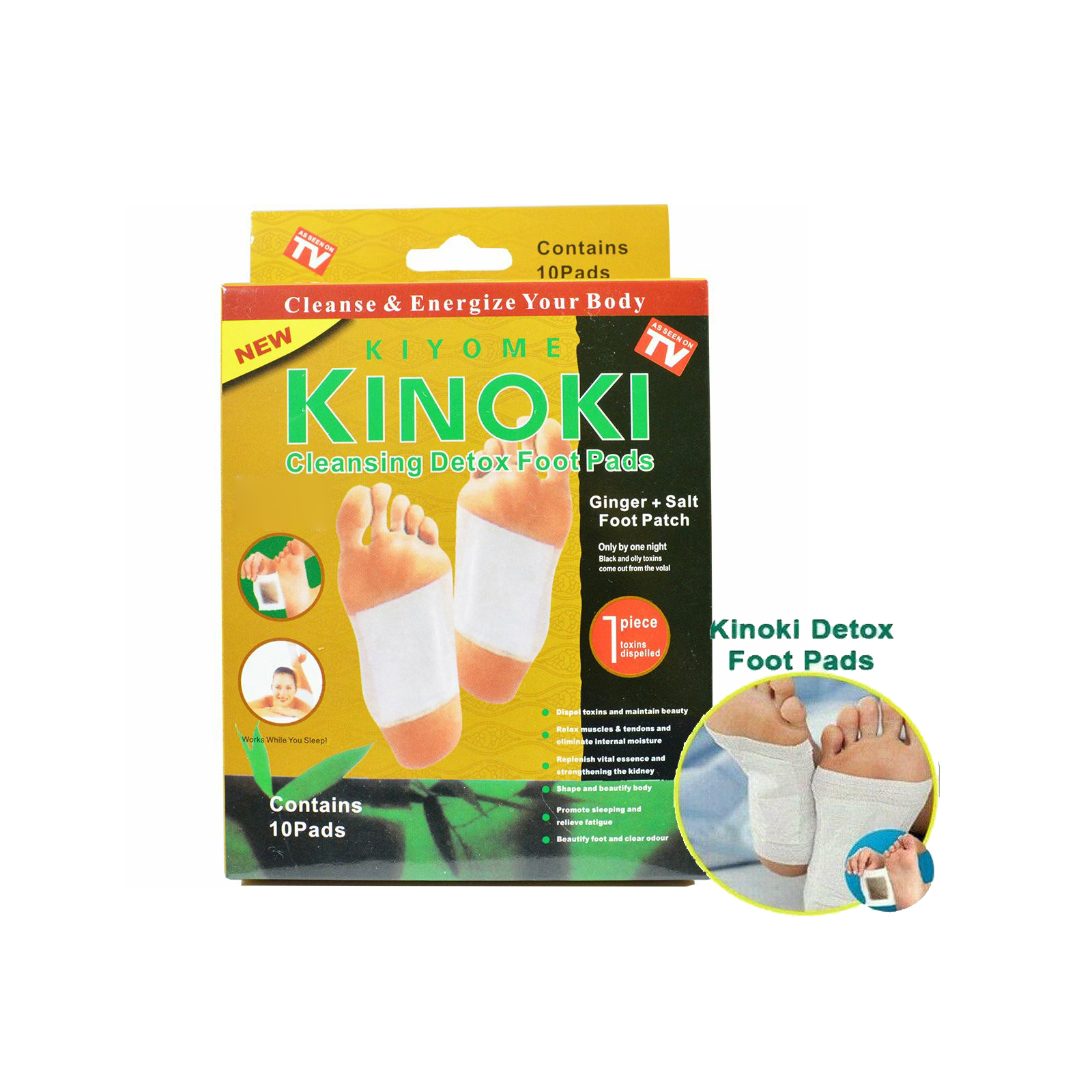 Isi Biji Kinoki Detox Gold Foot Patch Koyo Gold Foot Ginger Pads