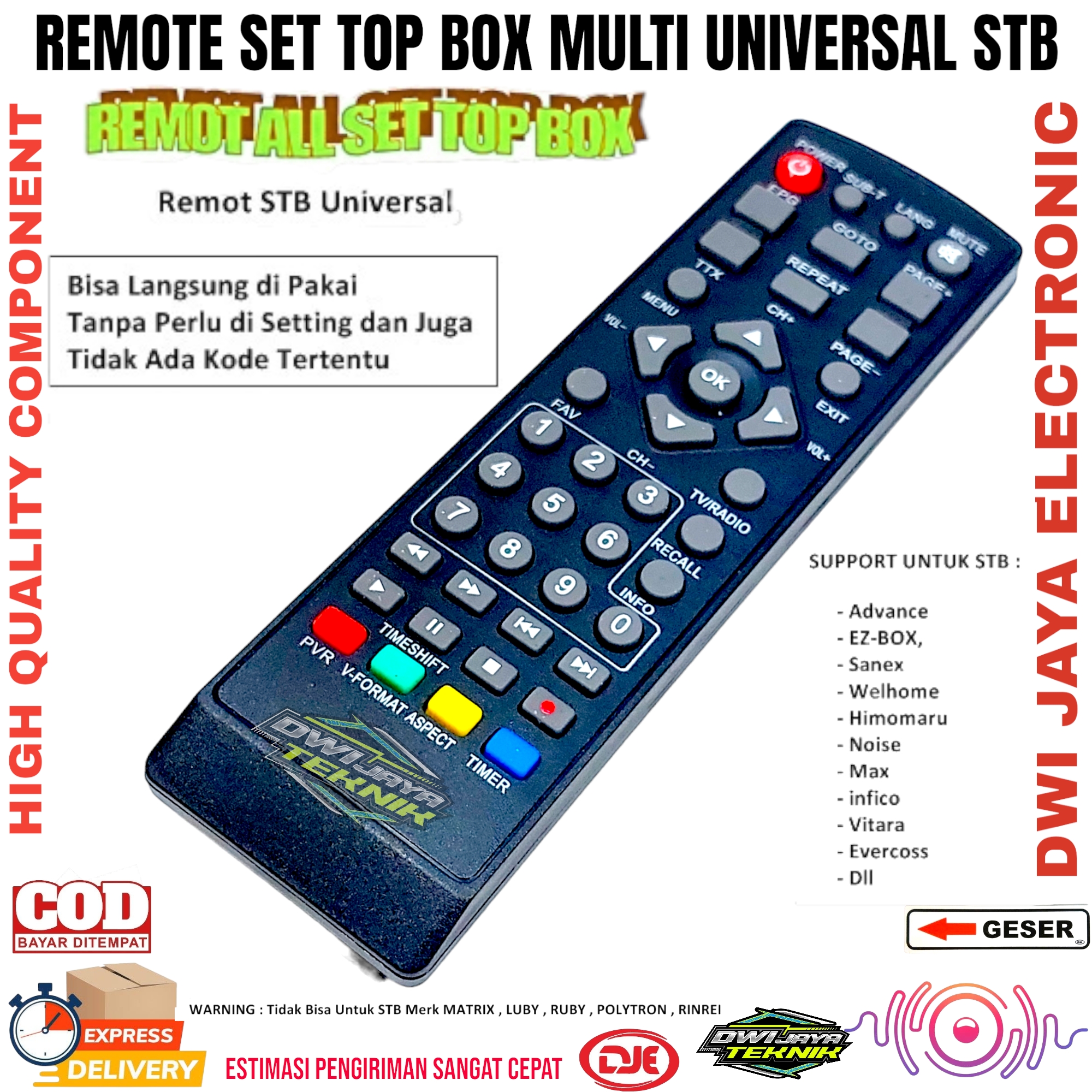 Remote Set Top Box Receiver Remot Stb Universal Lazada Indonesia