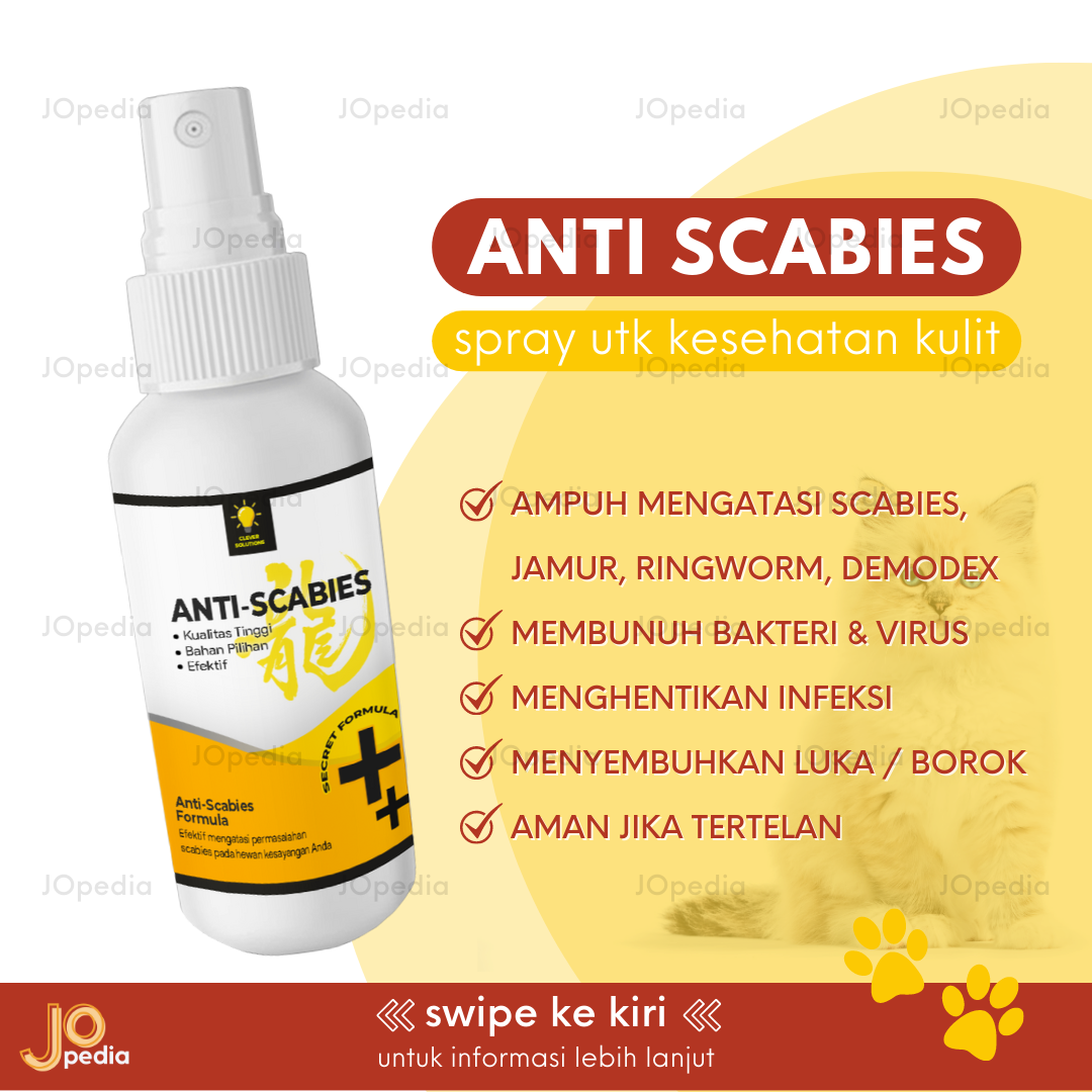 Anti Scabies Obat Jamur Ringworm Scabies Demodex Luka Kucing Anjing