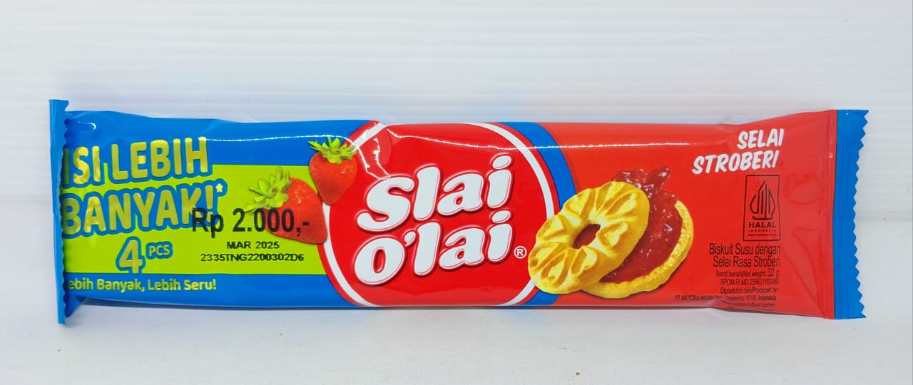 Slai Olai Biskuit Susu Dengan Selai Kemasan Box Isi Sachet Varian