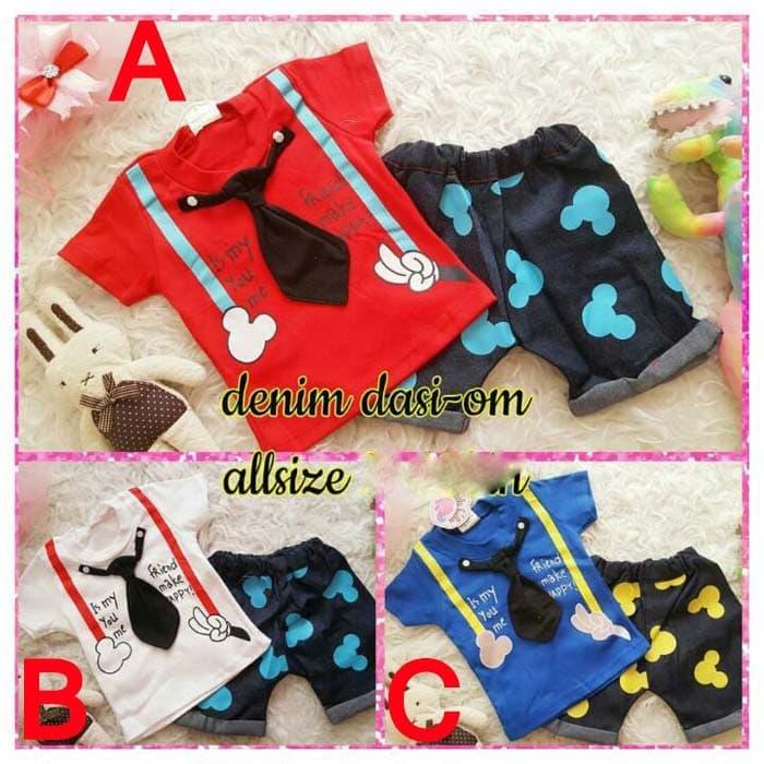 Baju Bayi Laki Laki Setelan Dasi Lucu Mick Tie