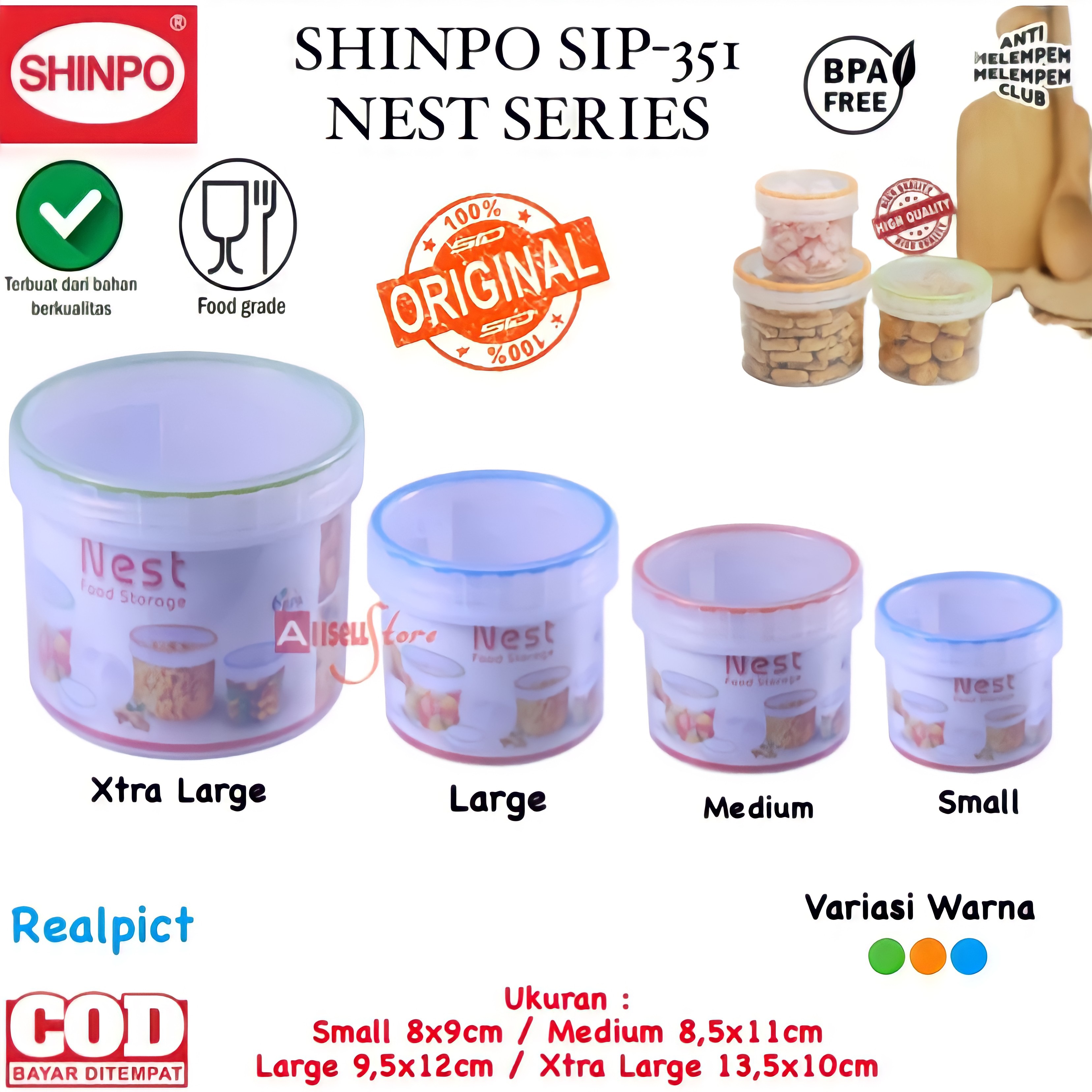 Bisa Cod Promo Shinpo Sip Nest Series Toples Plastik Polos