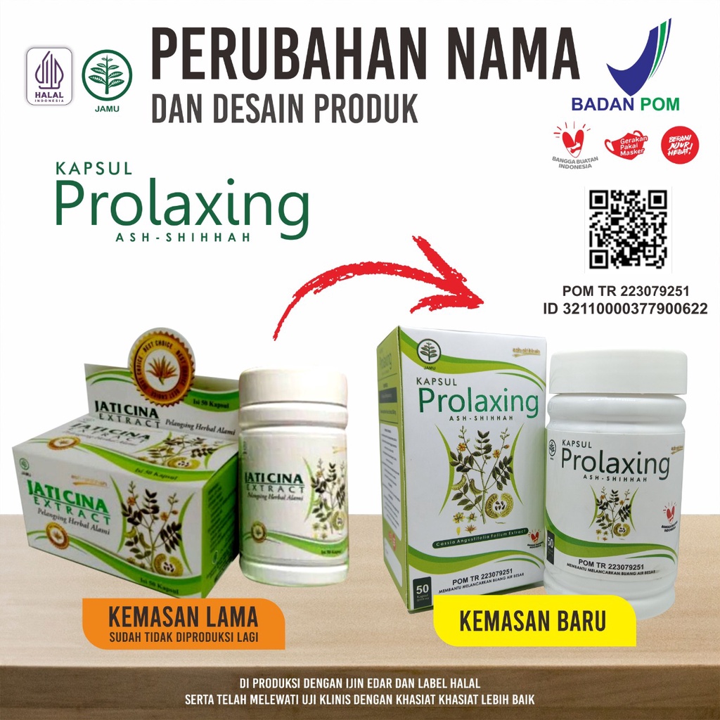 Prolaxing Kapsul Jati Cina Ekstrak Pelangsing Herbal Alami Lazada