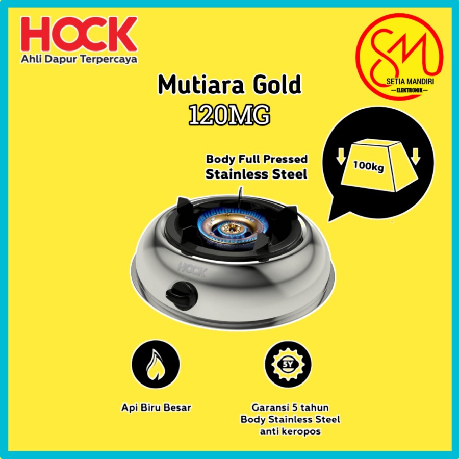 Hock Kompor Gas Tungku Mutiara Gold Kgb Mg Kgb Mg Stainless