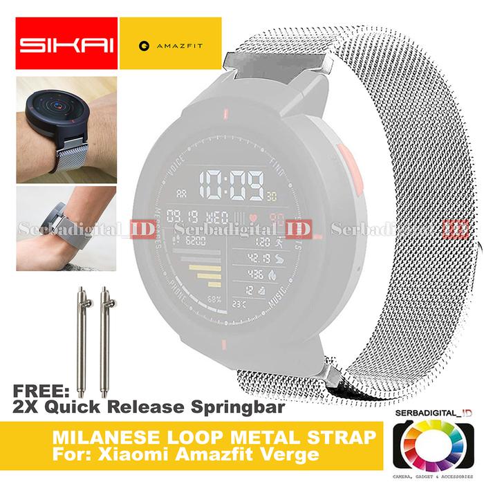 Sikai Magnetic Loop Stainless Steel Strap Milan Xiaomi Amazfit Verge