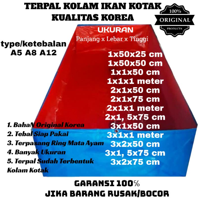 Terpal Kolam Ikan Kotak A A A Kolam Terpal Ikan Kotak Korea Terpal