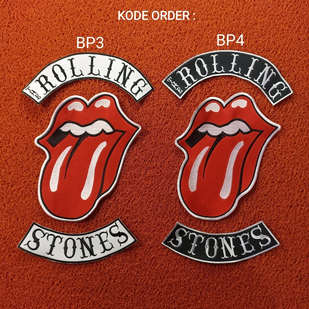 Backpatch Back Patch Emblem Punggung Bordir Besar Jumbo Rolling Stones