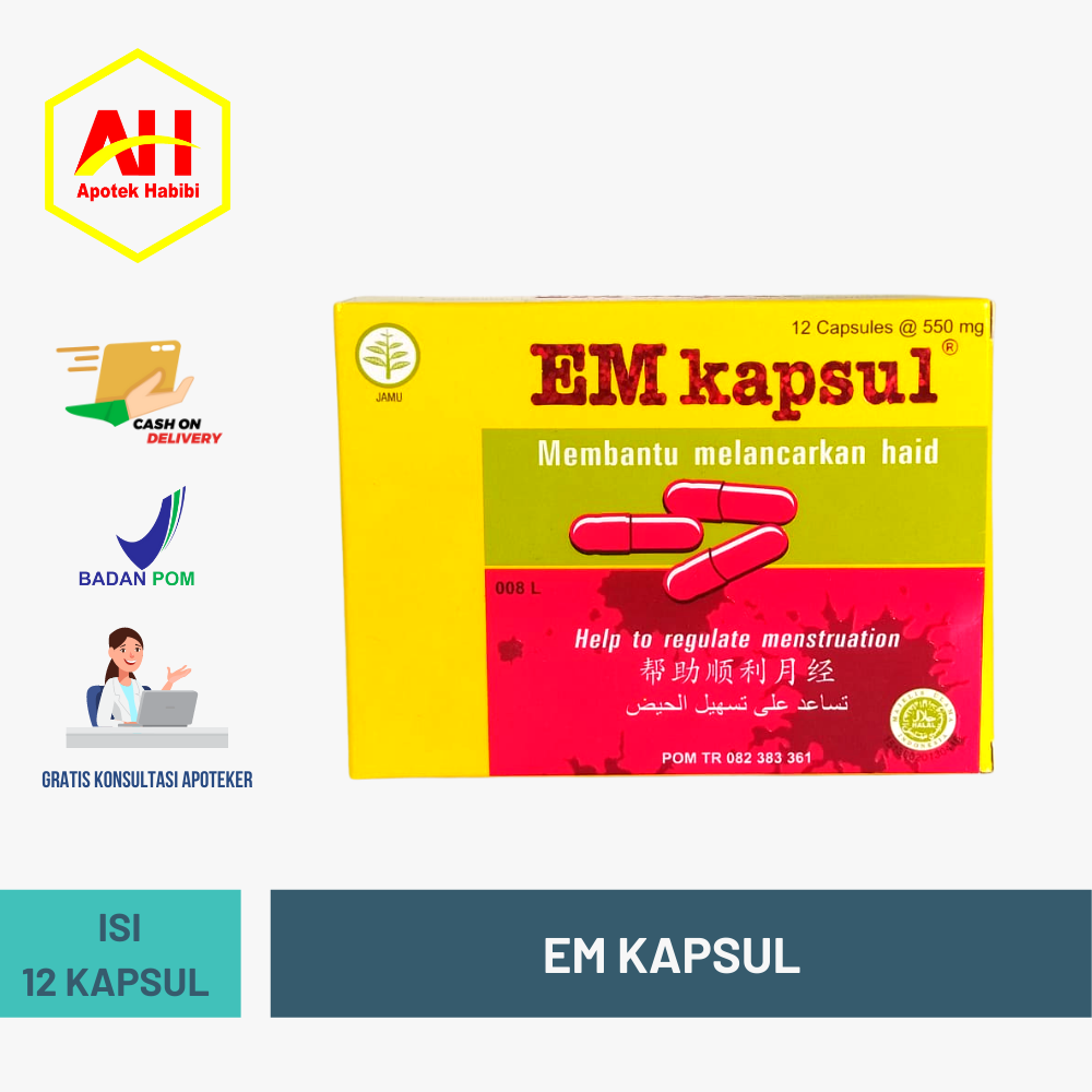 Em Kapsul Emkapsul M Kapsul Pak 12 Kapsul Obat Pelancar Haid Obat Em