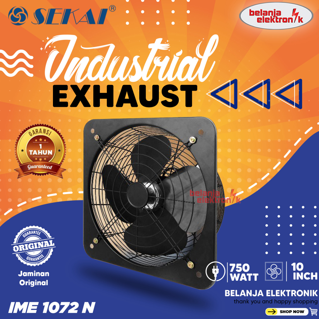 KIPAS ANGIN PARTISI EXHAUST FAN INDUSTRI SEKAI IME 1072 N 10 INCH