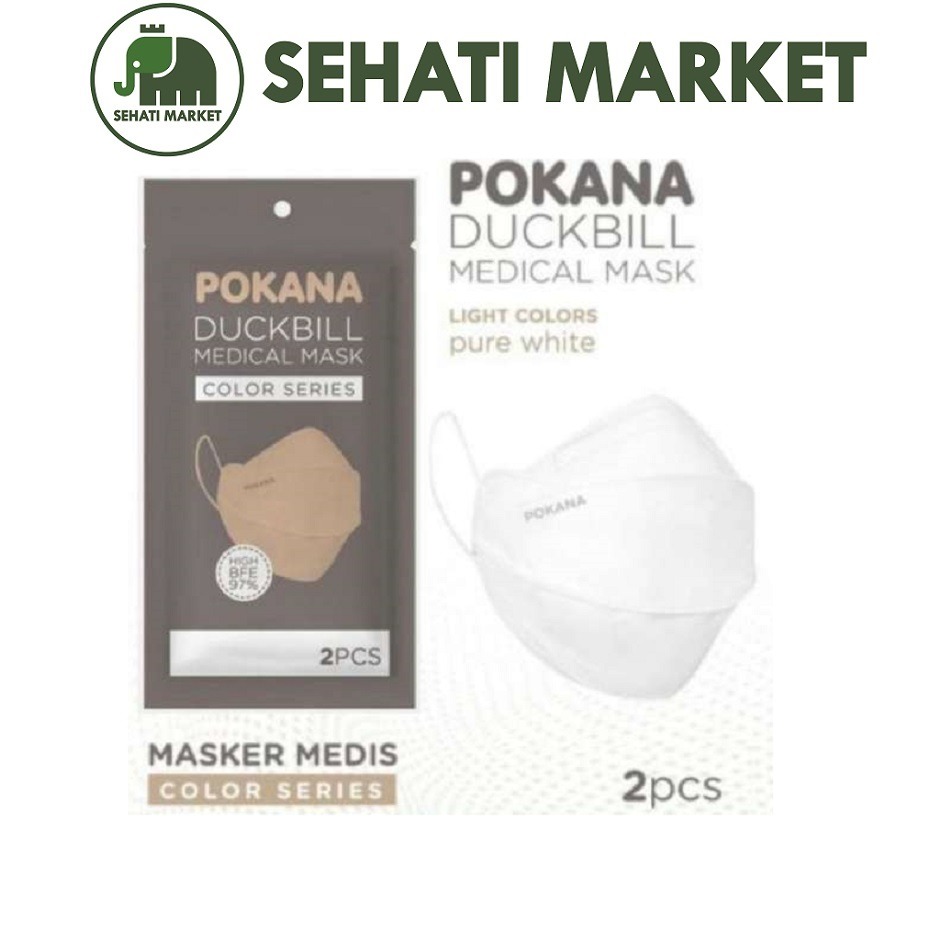 Pokana Duckbill Medical Mask Pcs Pure White Masker Medis Lazada