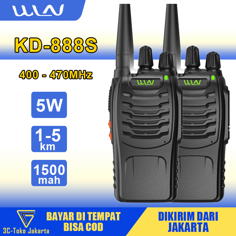 Walkie Talkie WLN KD 888S Waterproof Portable Walky Talky Jarak Jauh