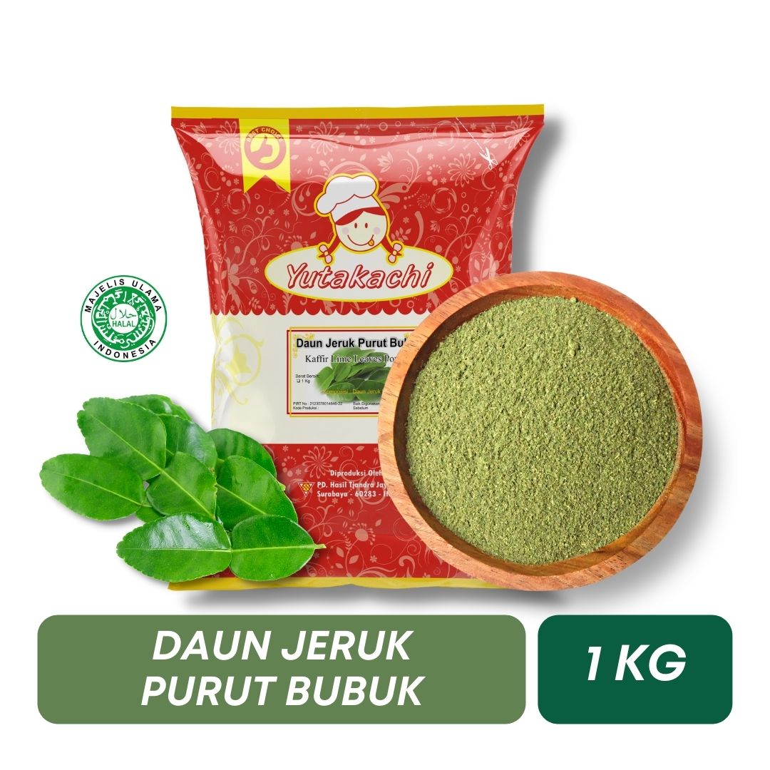 MURNI Daun Jeruk Purut Bubuk 1Kg Yutakachi Kaffir Lime Leaf Powder