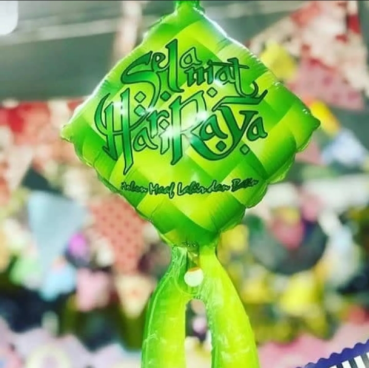 DE ROYALE BALON FOIL KETUPAT IDUL FITRI LEBARAN UKURAN BESAR