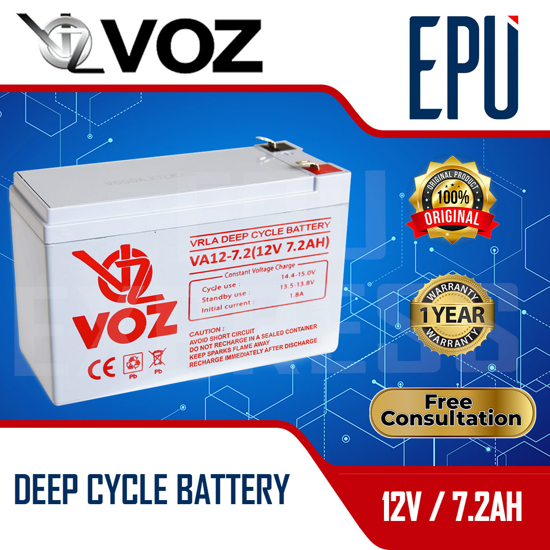 Aki Ups Voz V Ah Deep Cycle Baterai Ups Aki Kering Batere Battery