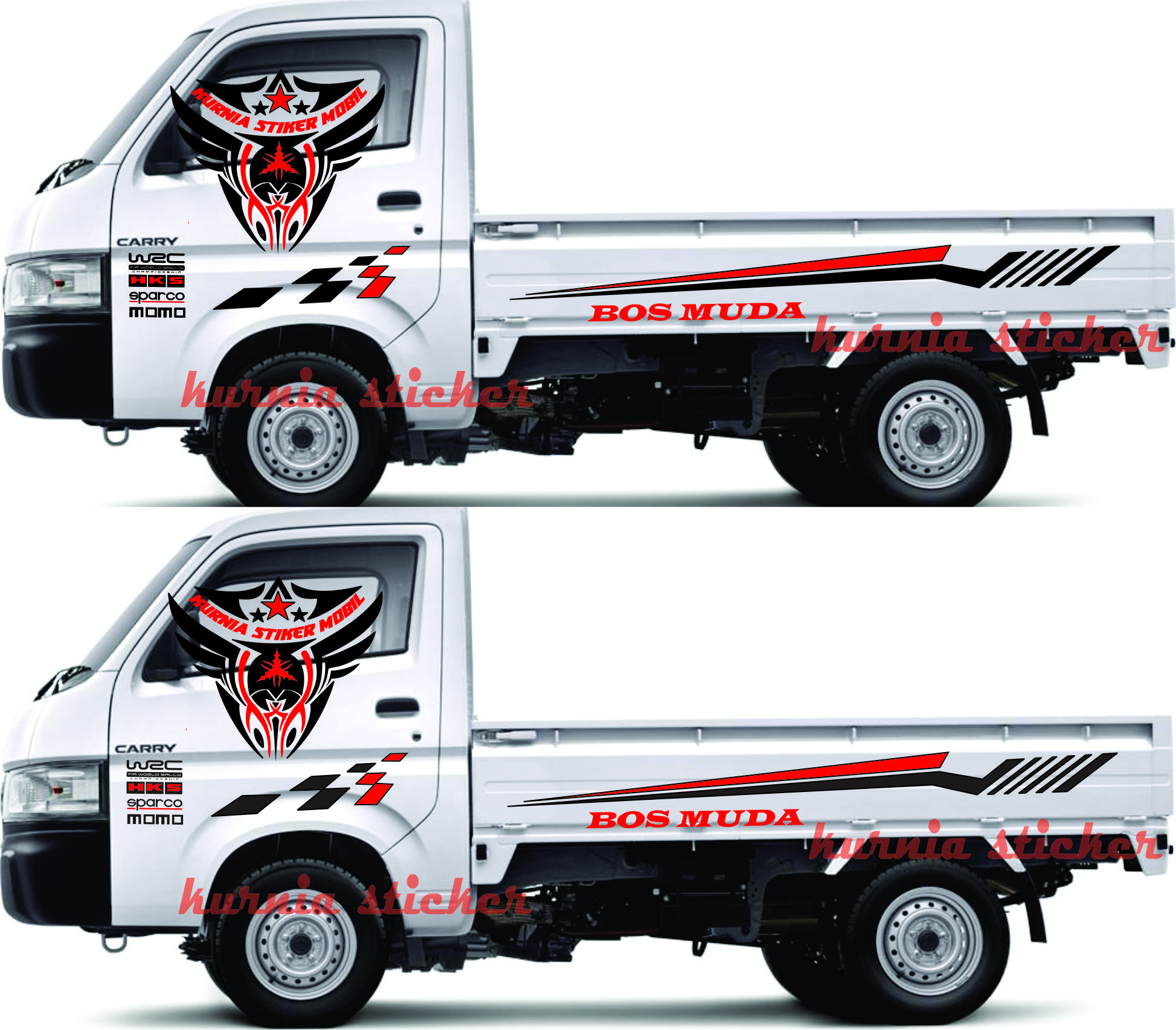 Stiker Mobil Suzui Cerry Pick Up Stiker Stripping Mobil Pick Up Stiker