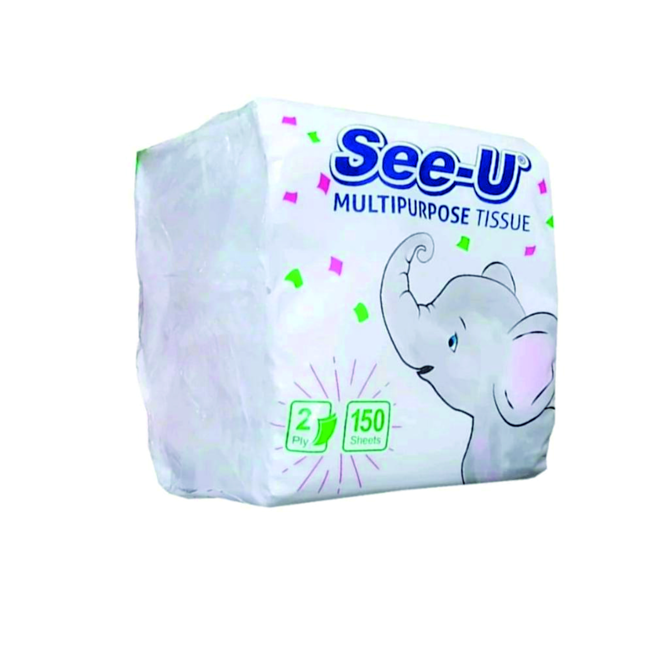 Tissue See U Pop Up Gajah 150 Sheets Tisu See U 2 Ply Mini Kotak Meja