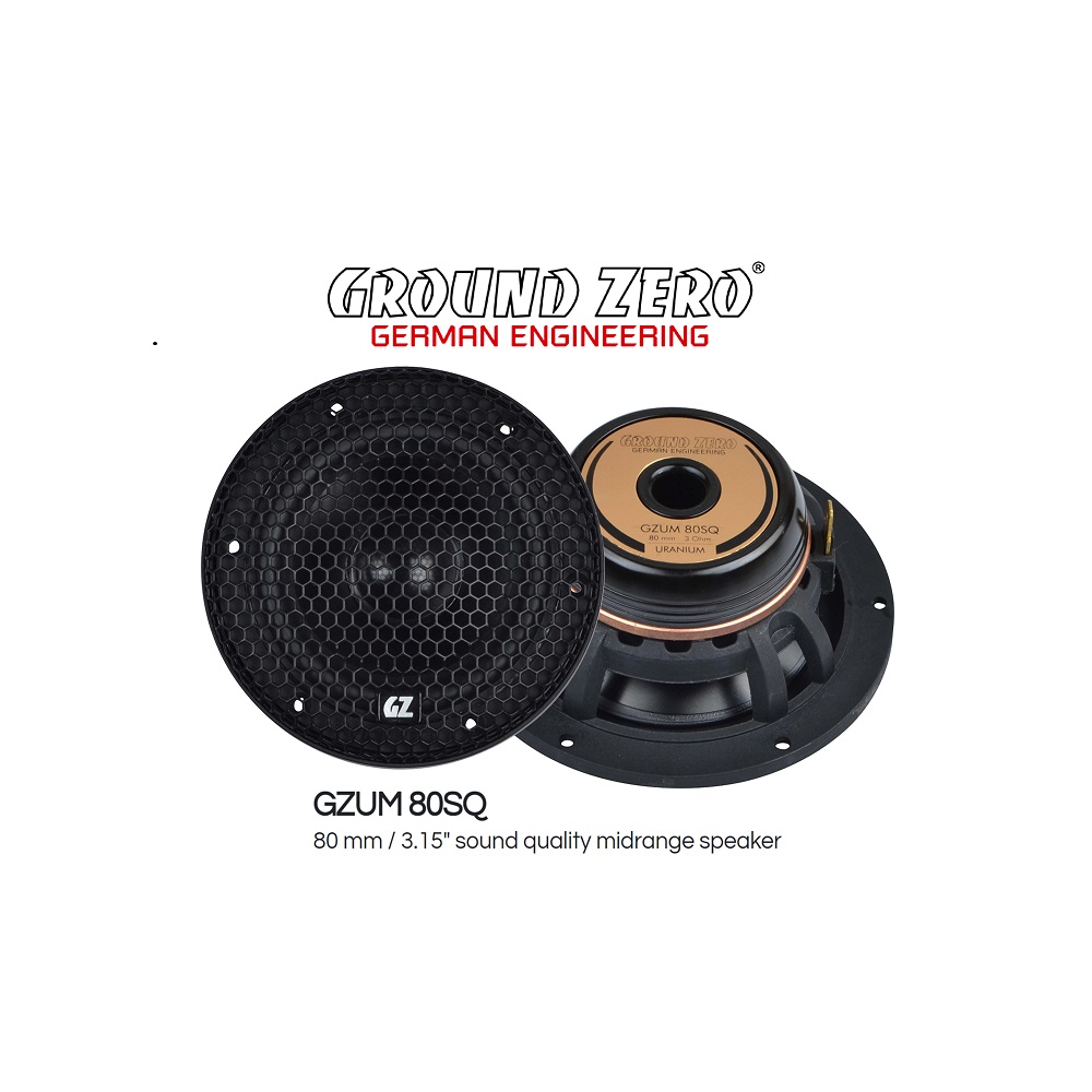 Ground Zero GZUM 80SQ 3 15 Inch Sound Quality Midrange Speaker Set