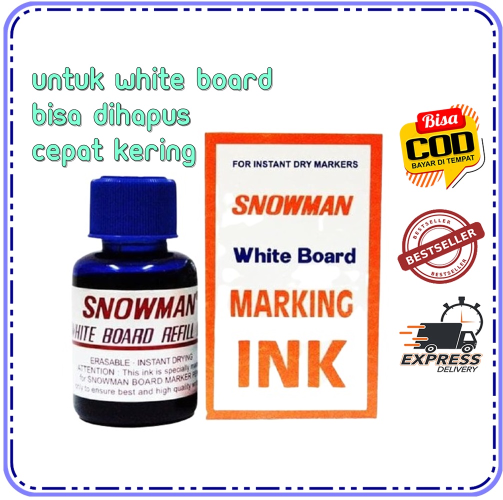 Tinta Spidol Whiteboard Snwoman Snowman White Board Marking Ink Refill