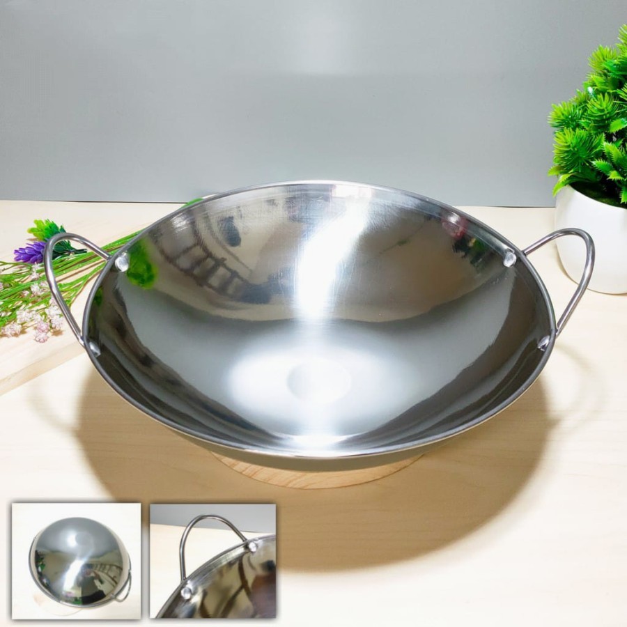 Wajan Mini Kuali Penggorengan Wok Stainless Tebal Lazada Indonesia