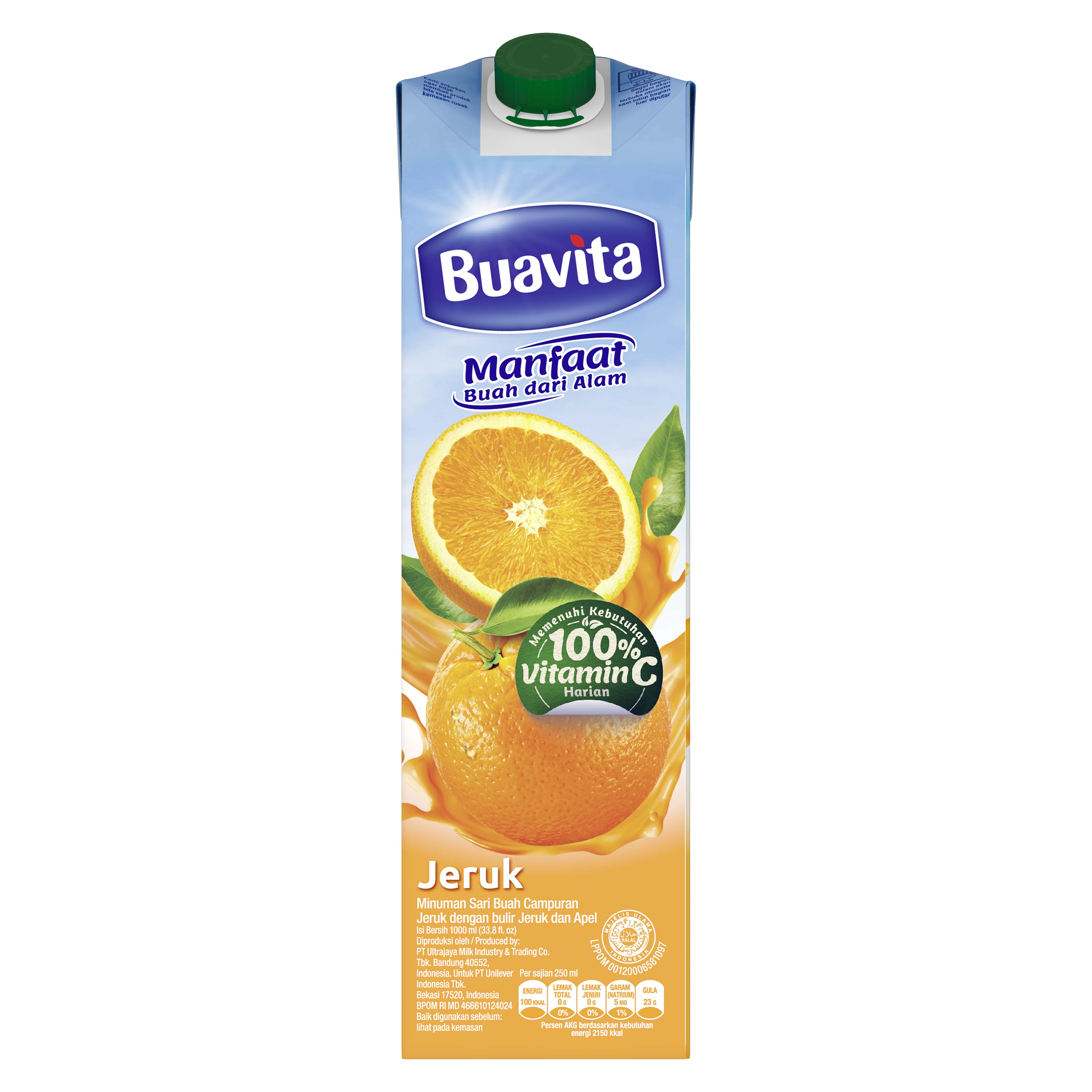 Buavita Jus Buah Asli Jus JERUK Orange Juice 100 Vitamin C Harian