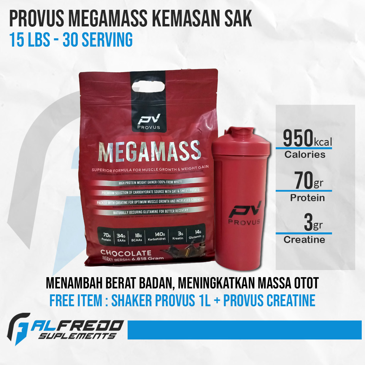 Provus Mega Mass Lbs Weight Mass Gainer Penambah Berat Badan