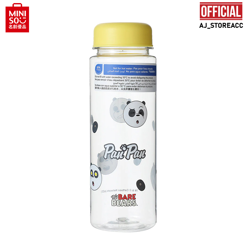 Miniso Botol Minum We Bare Bears Collection Plastic Cool Water Bottle