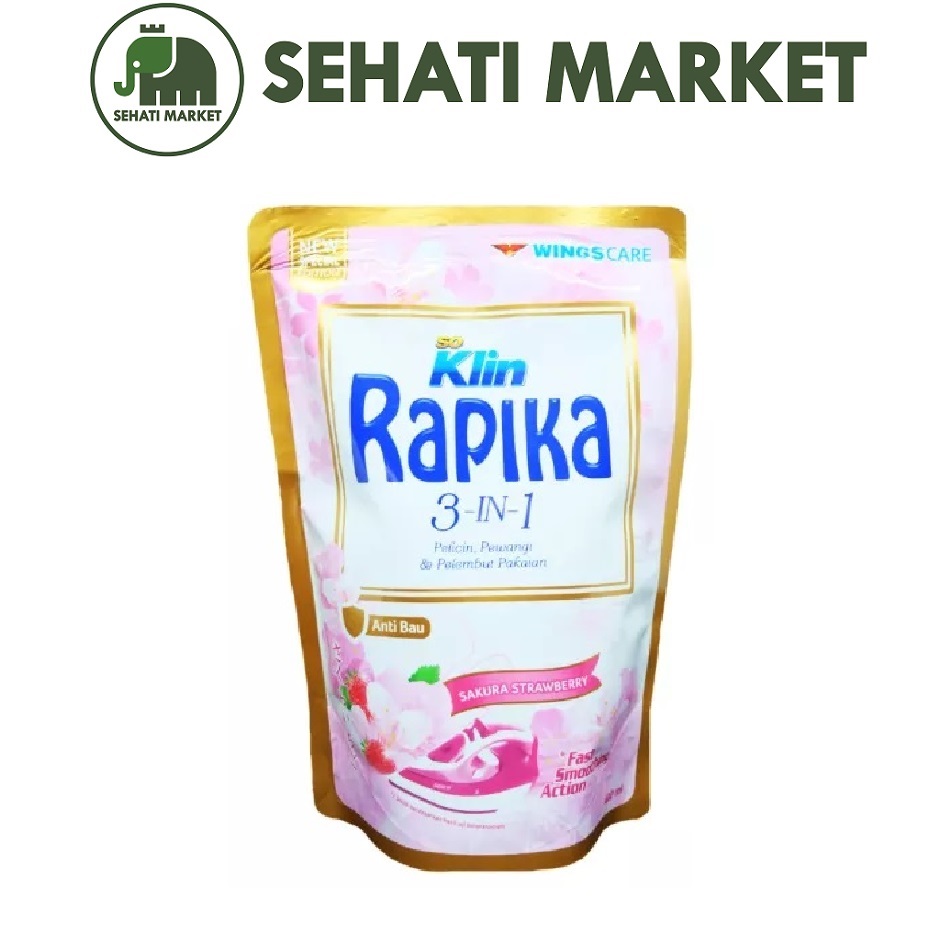 So Klin Rapika Refill Pelembut Pakaian Sakura Strawberry Ml Soklin