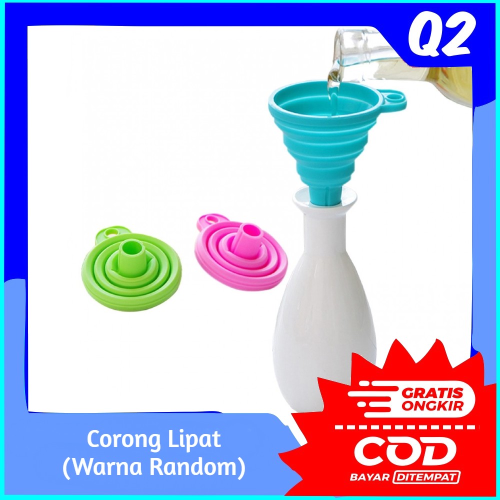 Corong Lipat Silikon Corong Mini Elastis Foldable Funnel Silicon