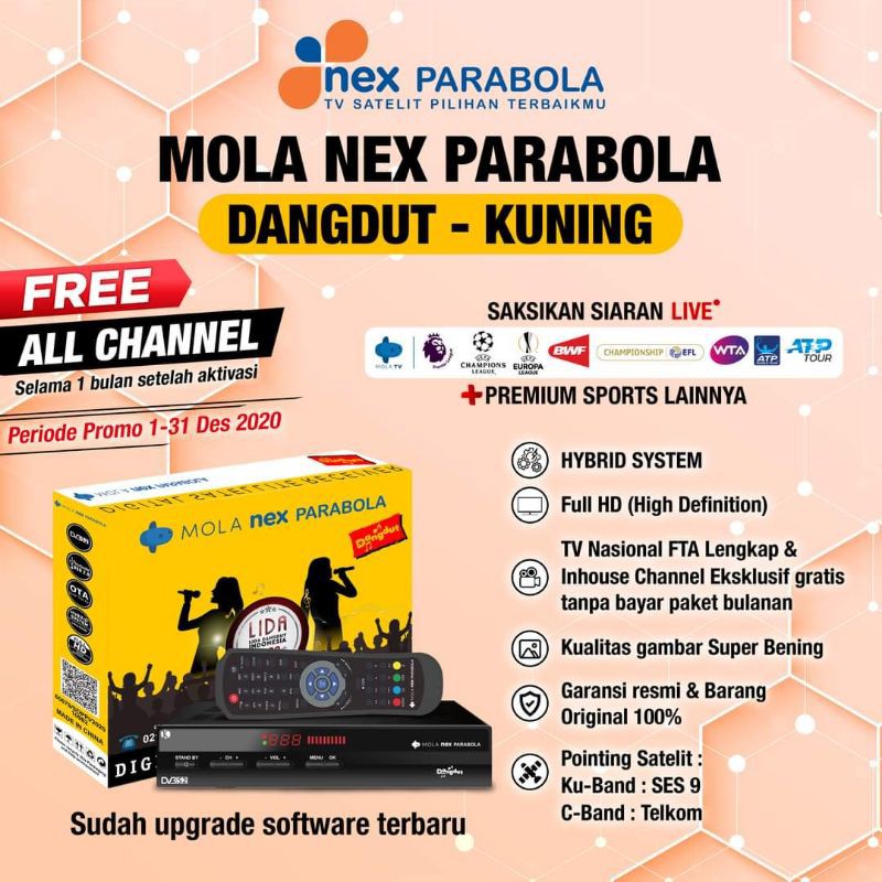 Receiver Mola Nex Parabola Kuning Lazada Indonesia