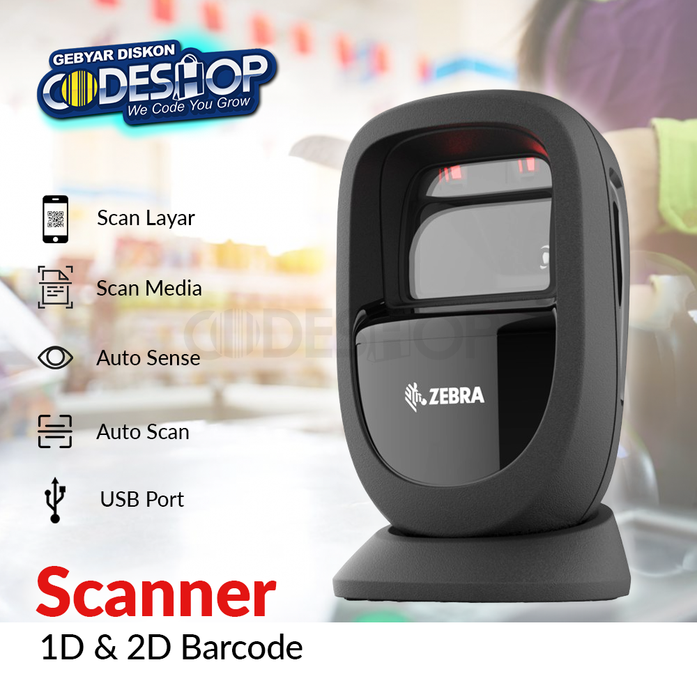 Zebra DS9308 Scanner Barcode 2D Imager Auto Sense Scan USB Lazada