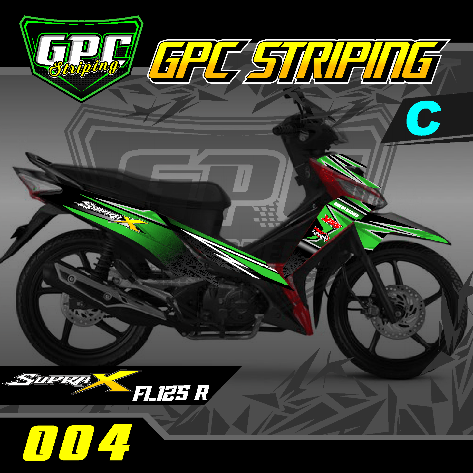 Stiker Striping Supra X Fi Sticker Supra X Fi List Variasi