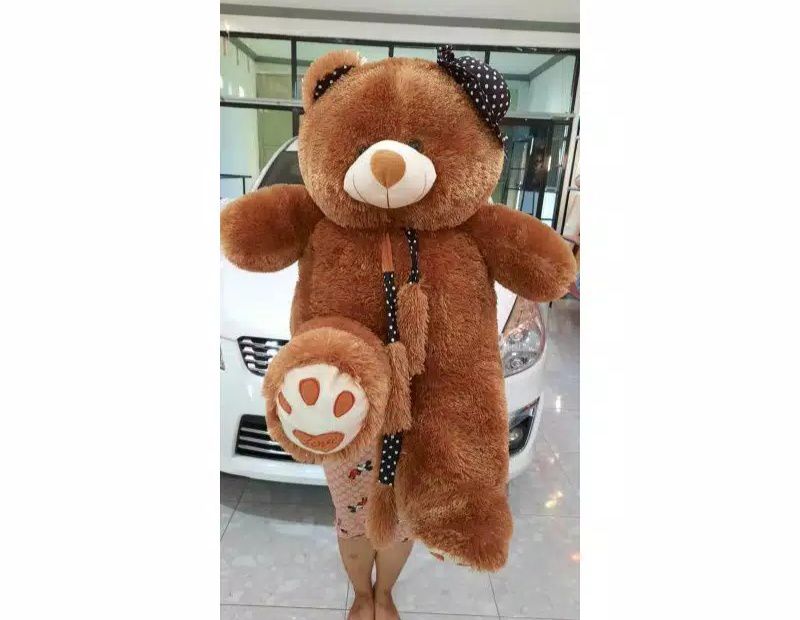 Boneka Besar Beruang Teddy Bear Jumbo 1 Meter Boneka Beruang Syal