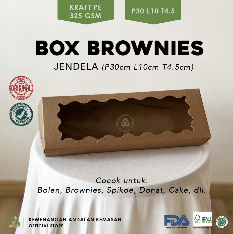 Box Brownies Jendela Isi Pcs Dus Brownies X X Jendela