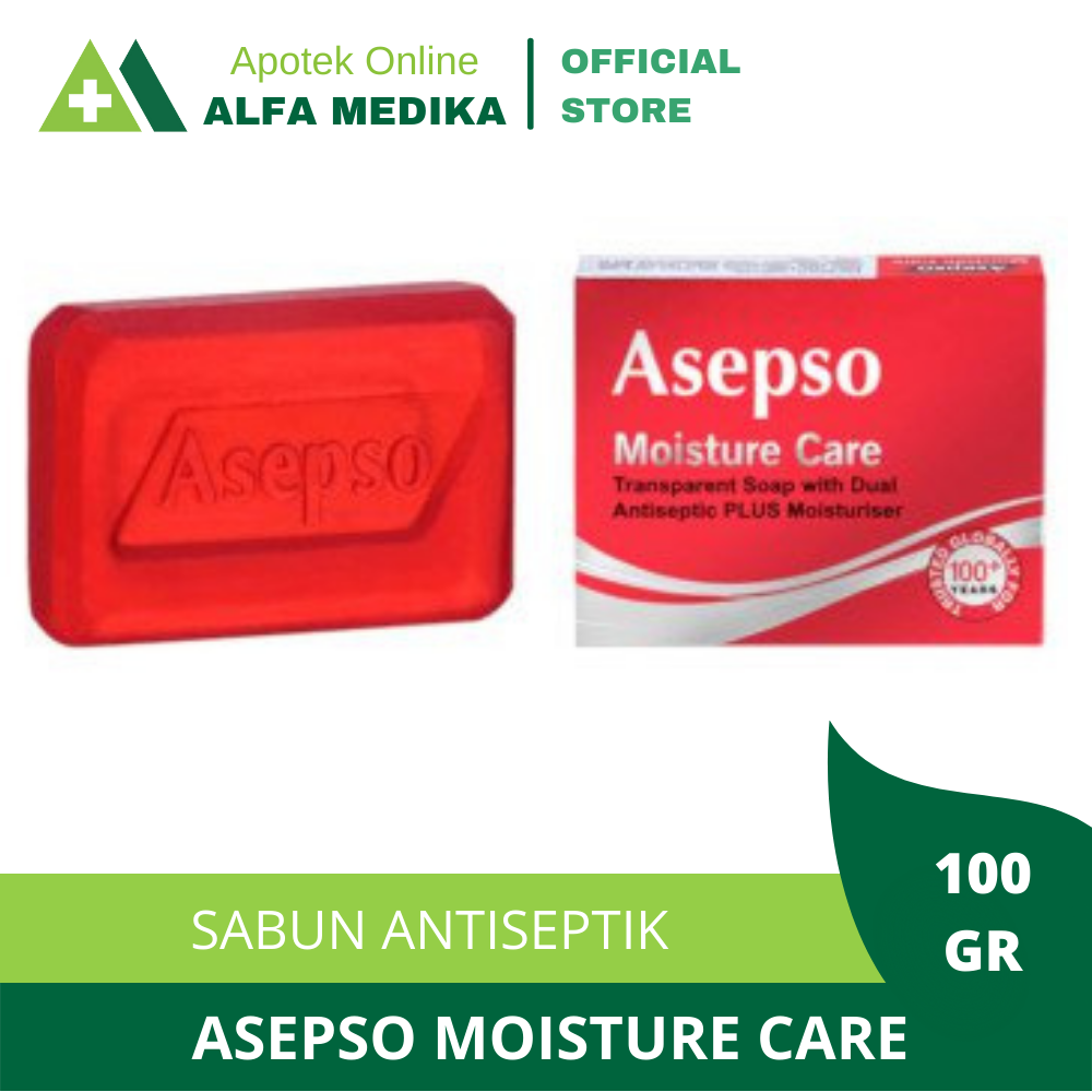 Asepso Moisture Care Transparent Soap Gram Sabun Batang Antiseptik