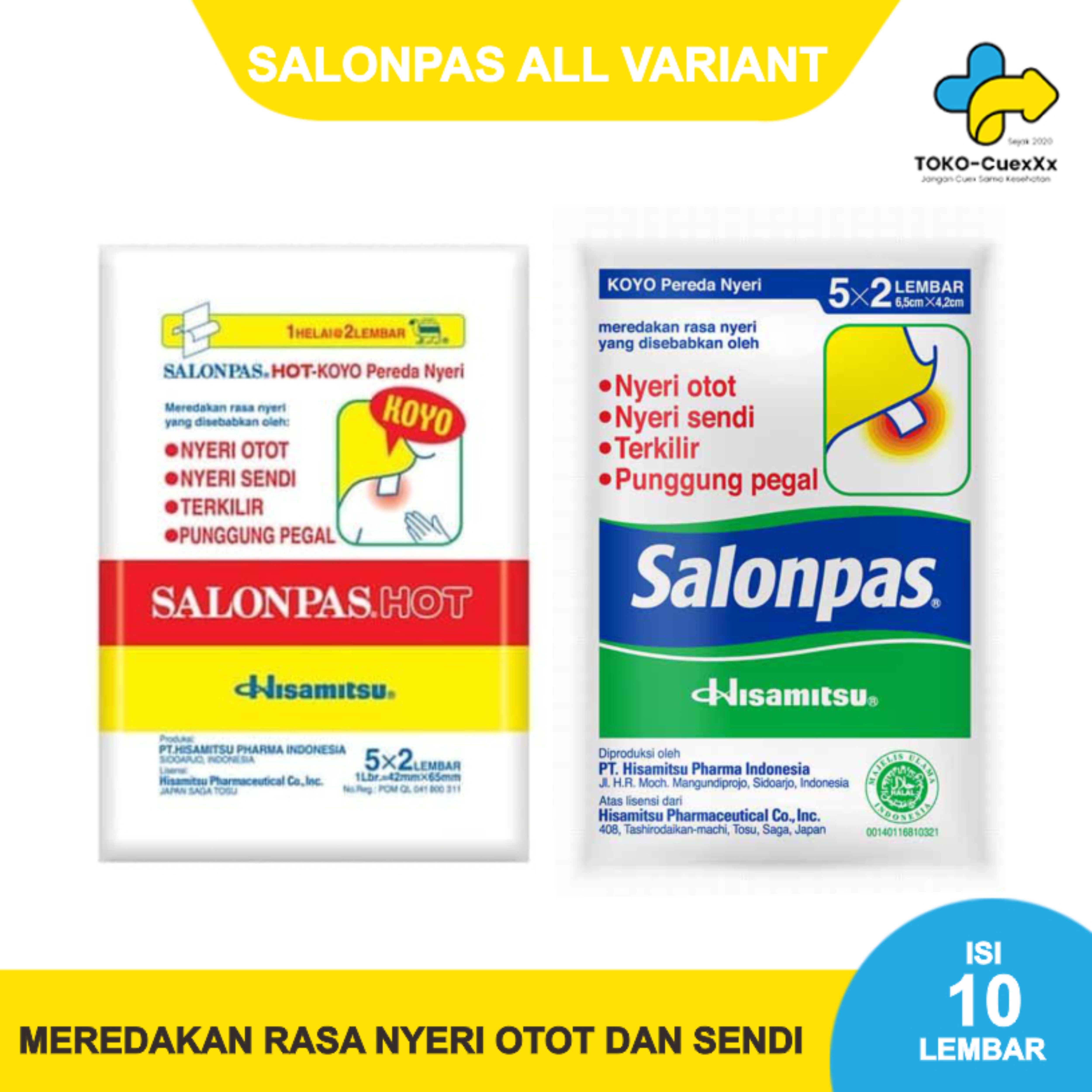 Salonpas Koyo Hot Pereda Nyeri Otot Dan Sendi Obat Pegal Linu 1 Lembar