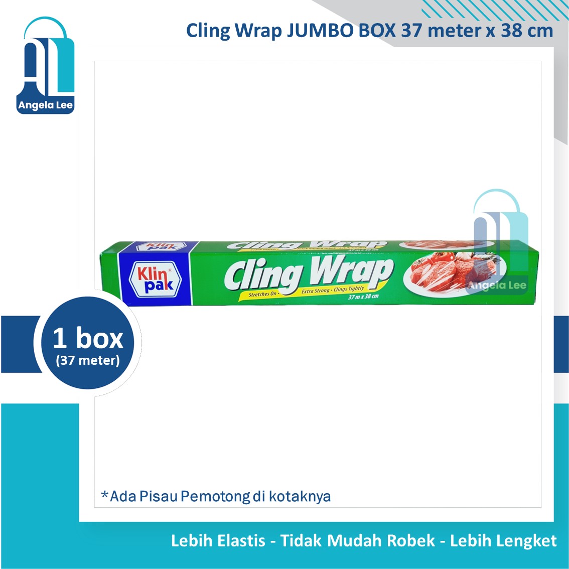 Klinpak Cling Wrap Jumbo Box 37m X 38cm Plastik Wrapping Makanan Ada