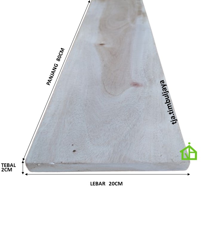 Papan Kayu Ambalan Murah Mahoni Mahogany Tanpa Sambungan Tebal 2cm