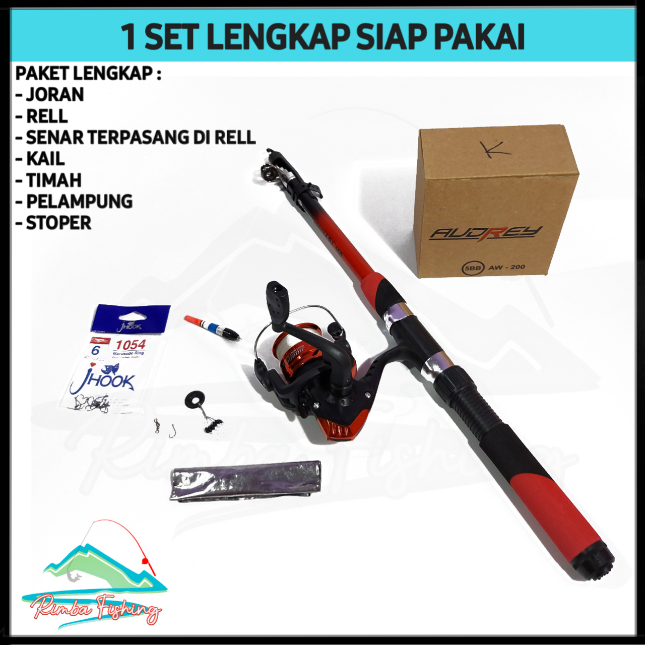 Joran Set Pancing Siap Pakai Lengkap Set Pancing Murah Set Pancing