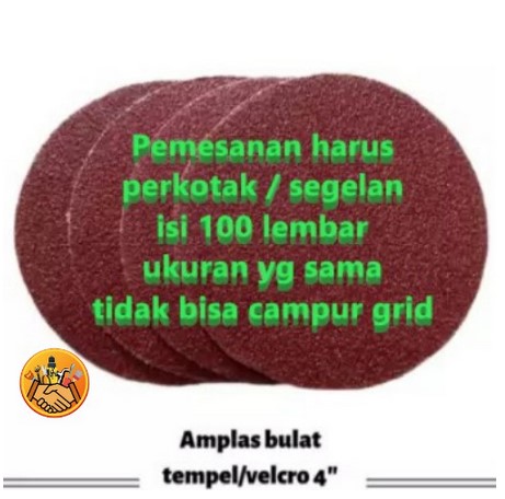 Amplas Bulat Velcro Inch Berbagaimancam Ukuran Harga Per Pack Isi