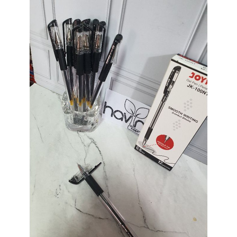 12pc Gel Pen Pulpen Pena Joyko JK 100 Black 0 5 Mm Pen Joyko Lazada