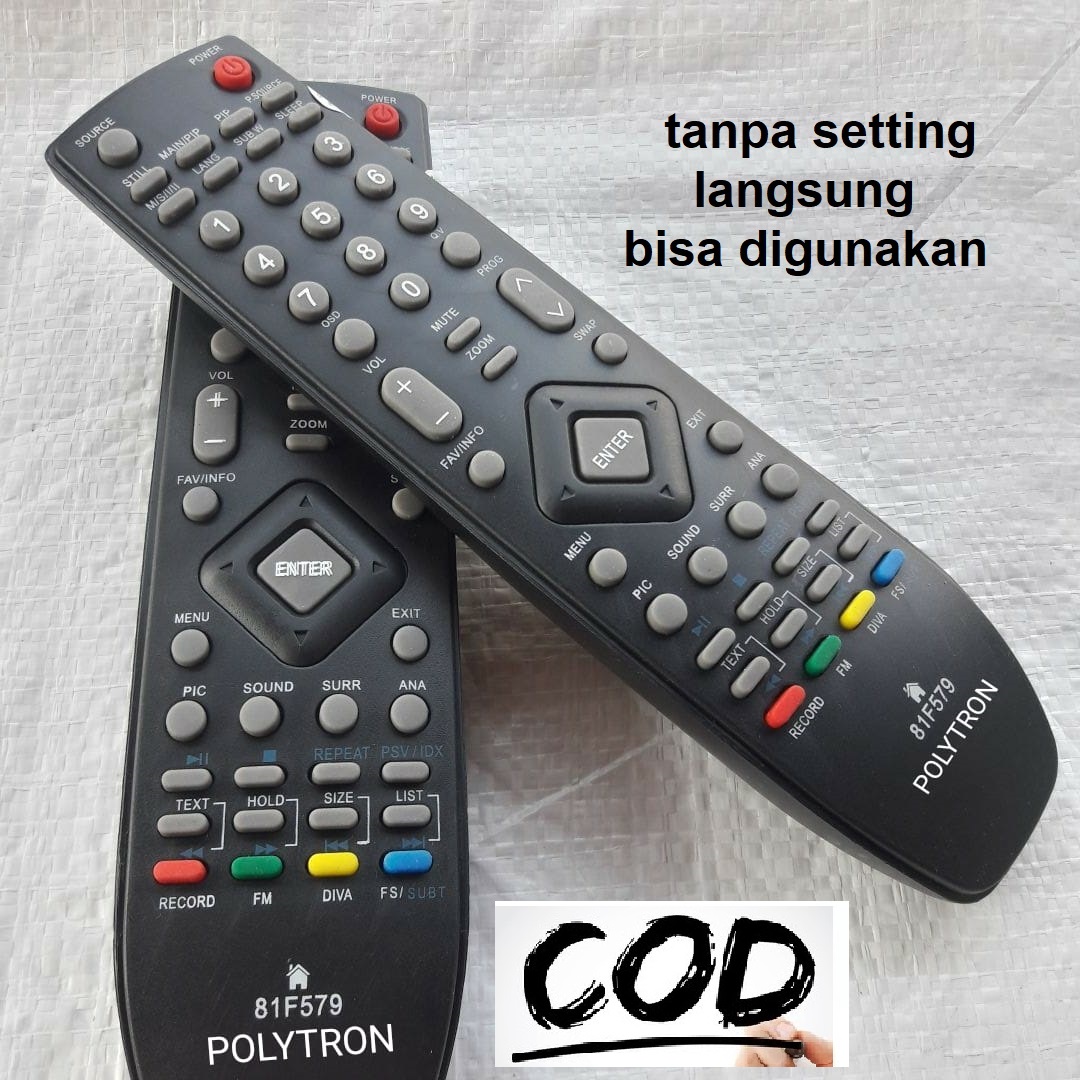 LANGSUNG KONEK KE TV Remote Remot TV LCD LED POLYTRON Remote TV