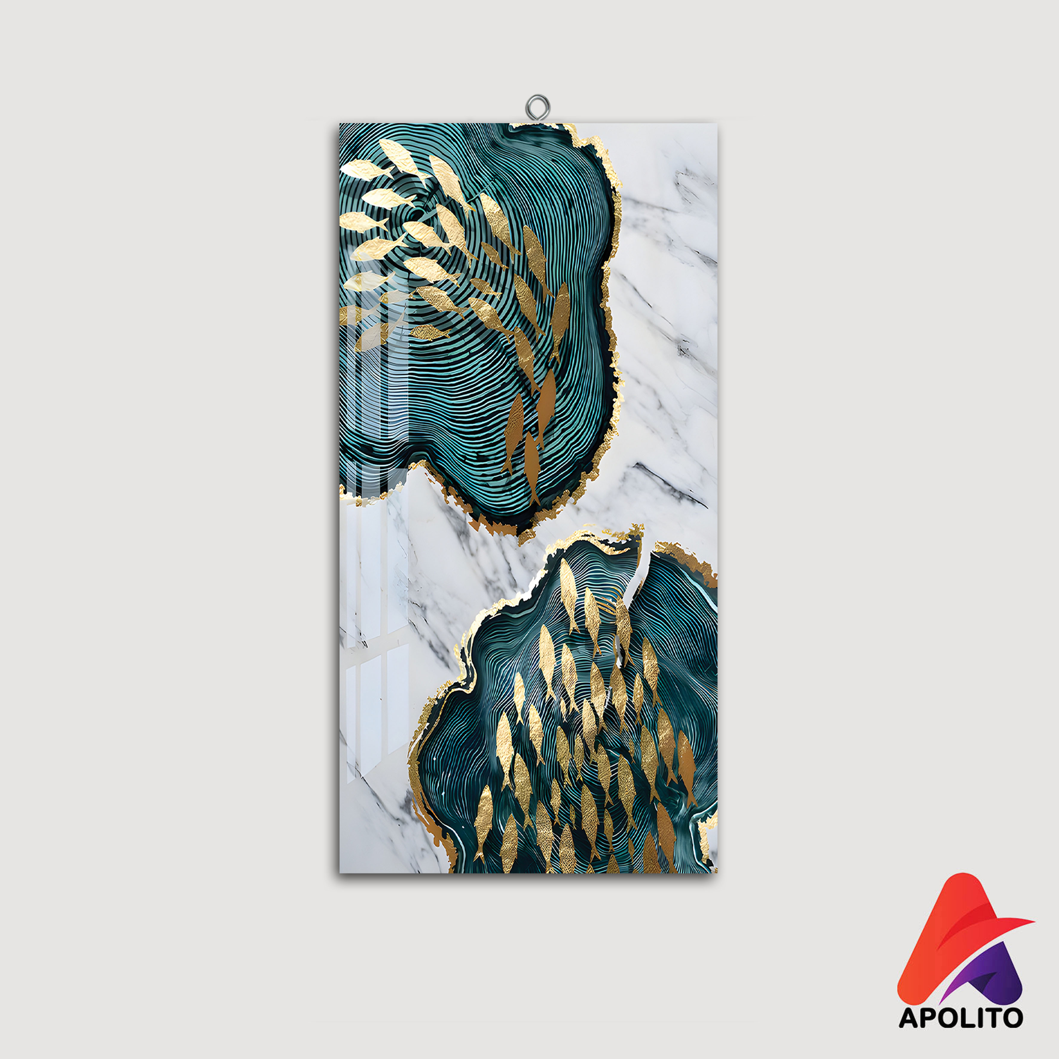 Hiasan Dinding Aesthetic Blue Coral Fish X Cm Abstrak Wall Decor