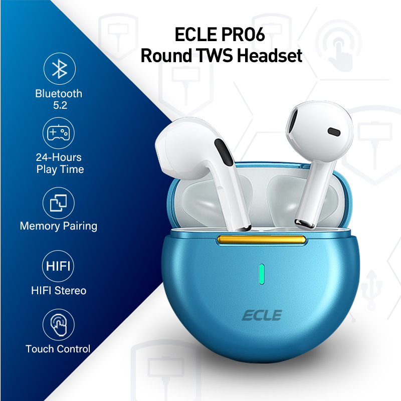 Ecle Pro Tws Earphone True Wireless Earbuds Smart Touch Waterproof