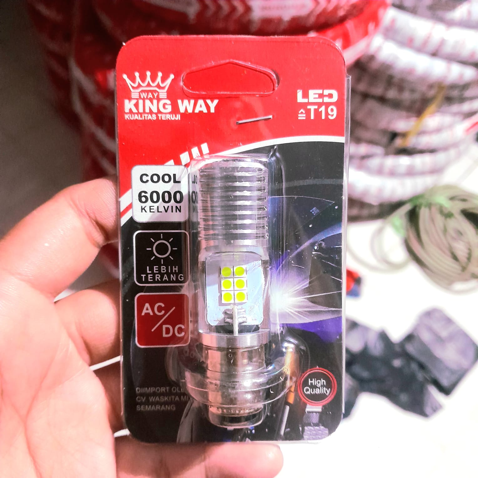 KINGWAY BOHLAM LAMPU DEPAN UTAMA MOTOR LED M5 H6 T19 KAKI 1 Lazada