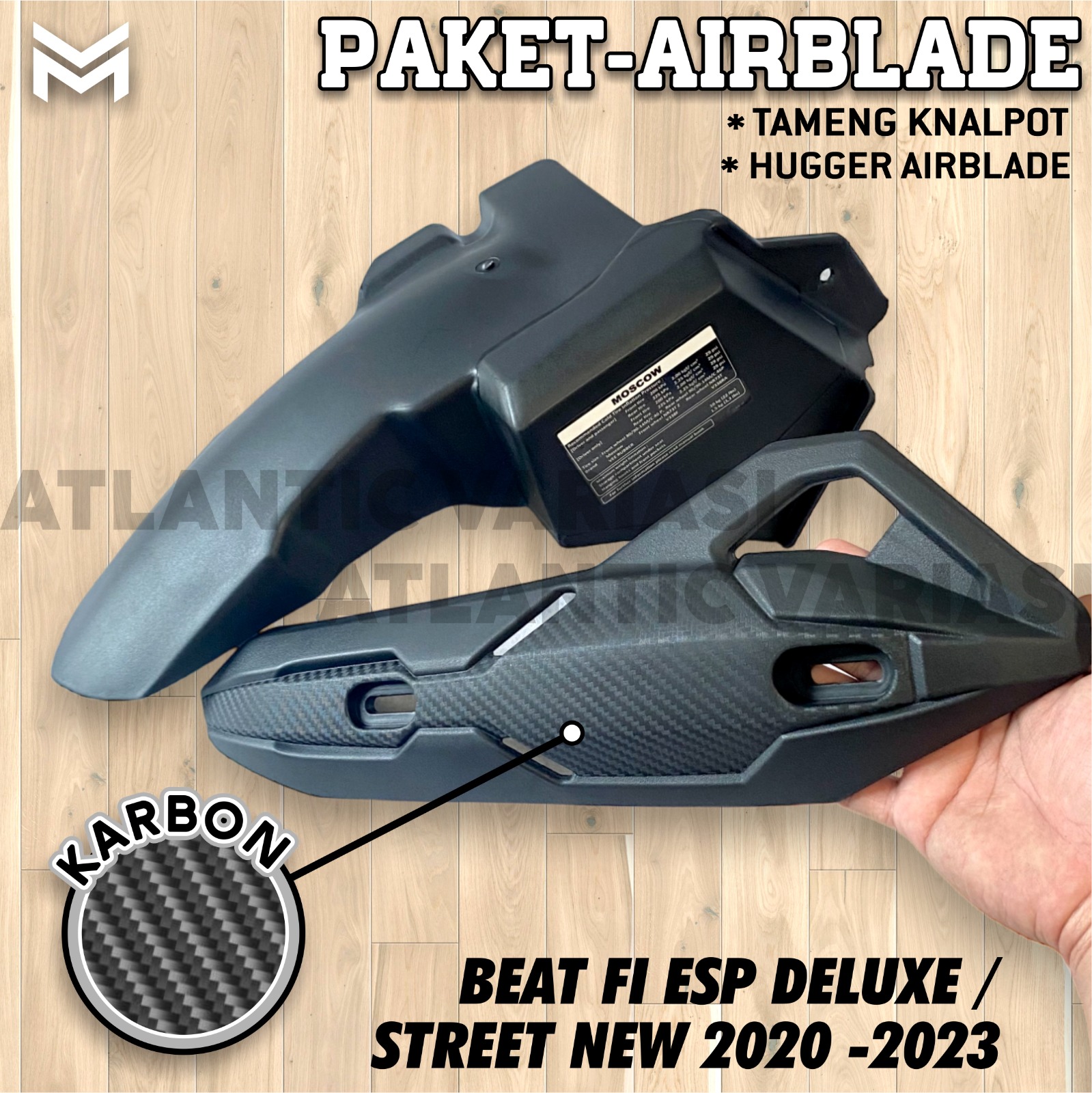 Set Hugger Airblade Tameng Knalpot Hager Spakbor Kolong Beat New